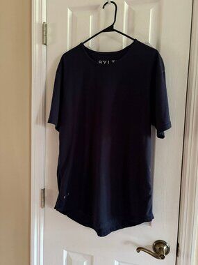 Bylt Navy Blue Drop Cut Men’s Tshirt Large
